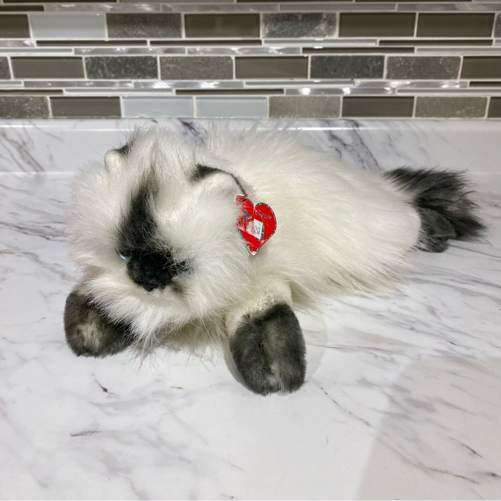 Vintage TY Classic Angel Himalayan Cat 20th anniversary beanie buddy cat plush